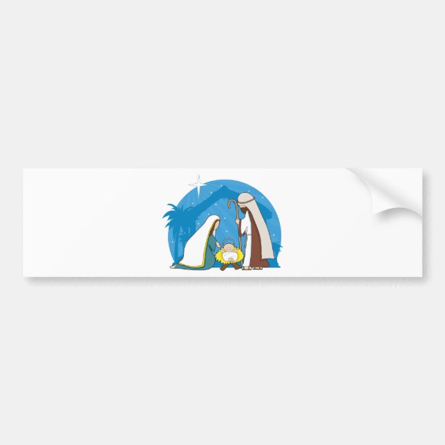 Nativity Scene Bumper Sticker (Front)