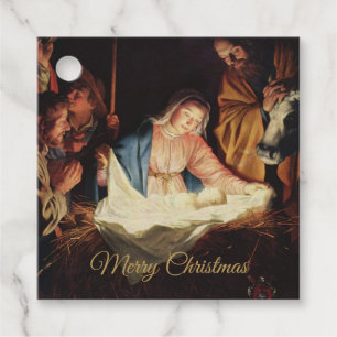 Nativity Scene Catholic Religious Christmas Gift Favour Tags