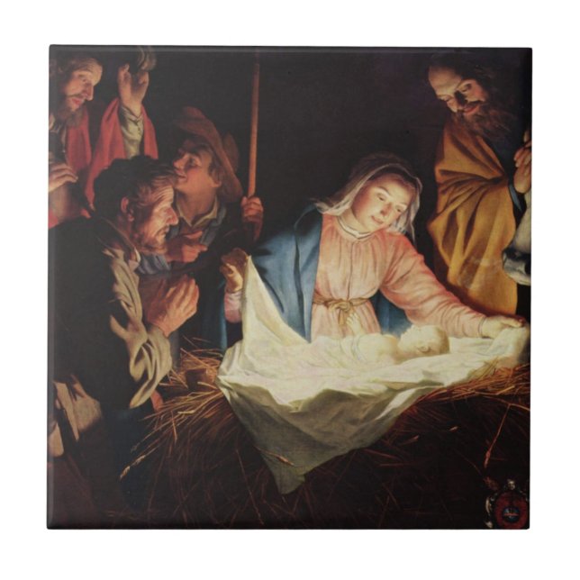 Nativity Scene Ceramic Tile (Front)