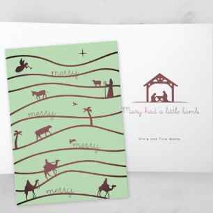 Nativity Scene Christian Christmas Card