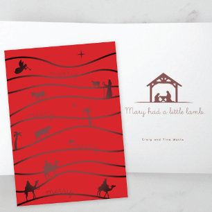 Nativity Scene Christian Christmas Card
