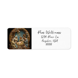 Nativity Scene Christmas Address Label  Return Address Label