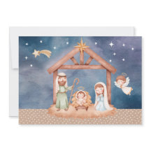 Nativity scene Christmas card