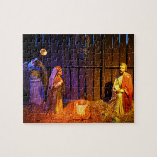 Nativity Scene Christmas Display in Washington DC Jigsaw Puzzle