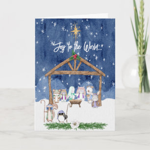 Nativity Scene Christmas Greeting Card