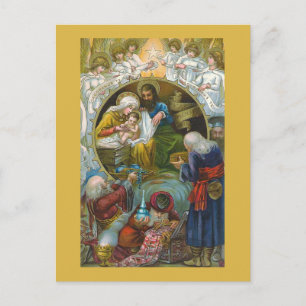"Nativity Scene" Christmas Postcard