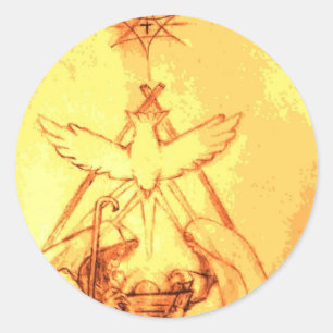 Nativity Scene Christmas Sticker