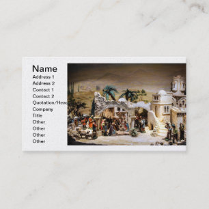 Nativity Scene Decoration for Christmas Business Card