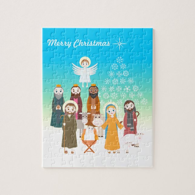 Nativity scene for children jigsaw puzzle (Vertical)