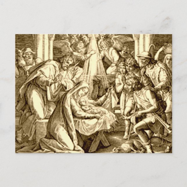 Nativity Scene Gifts for Christmas Holiday Postcard (Front)
