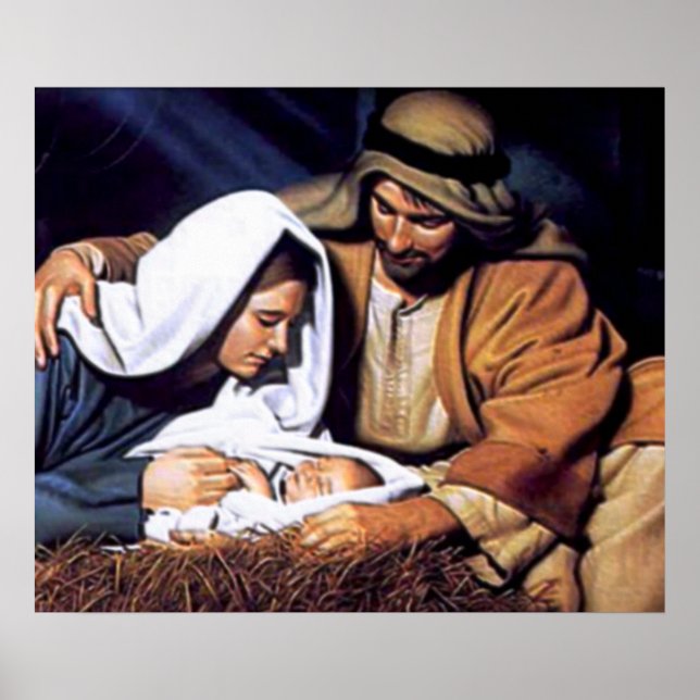 Nativity Scene Gifts for Christmas Poster (Front)