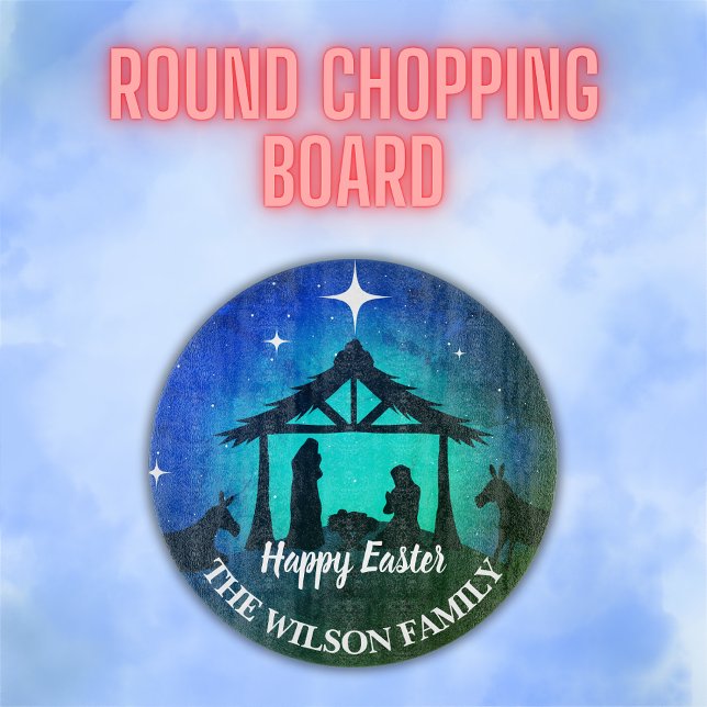 Nativity Scene - Happy Easter | Cutting Board (Creator Uploaded)