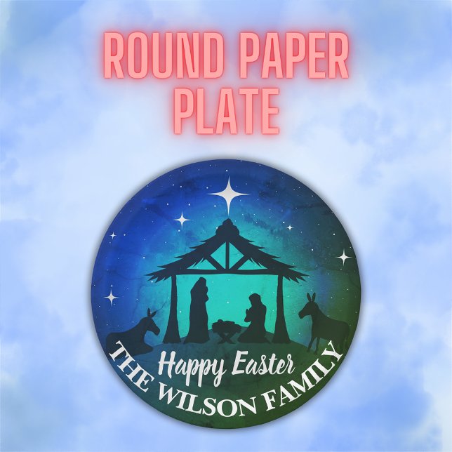 Nativity Scene - Happy Easter | Paper Plate (Creator Uploaded)