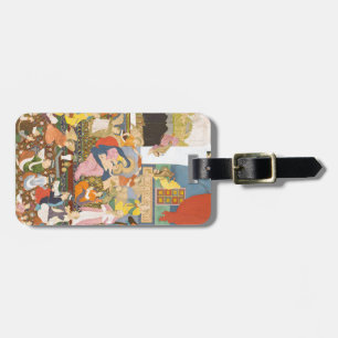 Nativity scene in indian style luggage tag