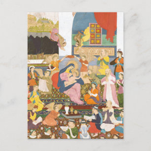 Nativity scene in indian style postcard