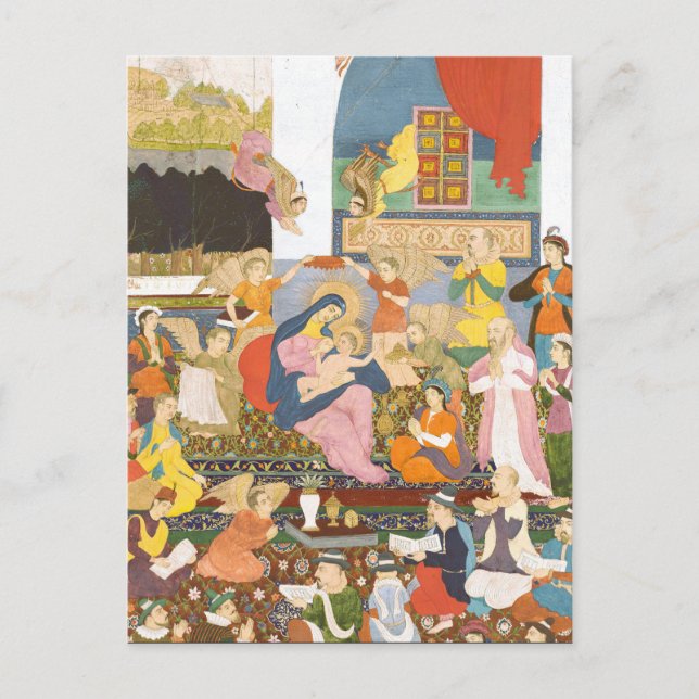 Nativity scene in indian style postcard (Front)