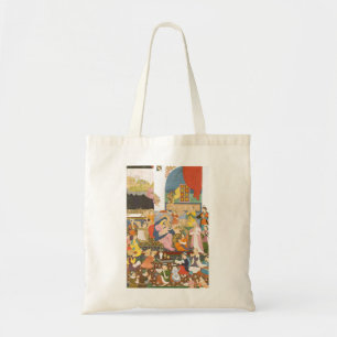 Nativity scene in indian style tote bag