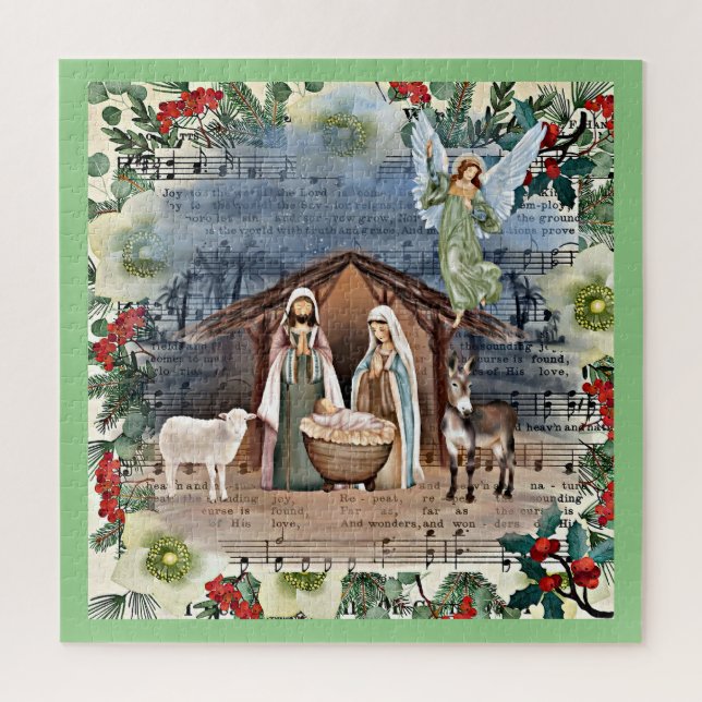 Nativity Scene, Joy to the World, Jigsaw Puzzle (Vertical)