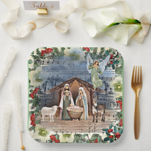 Nativity Scene, Joy to the World, Paper Plate