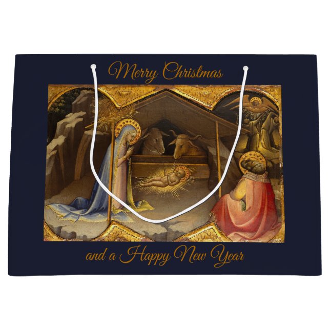 Nativity Scene Large Gift Bag (Front)