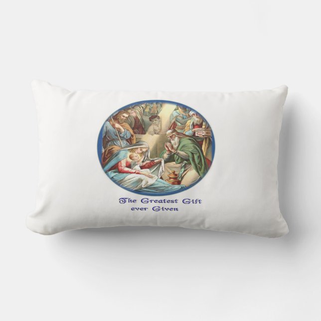 Nativity Scene Lumbar Cushion (Front)