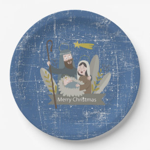 Nativity scene  paper plate