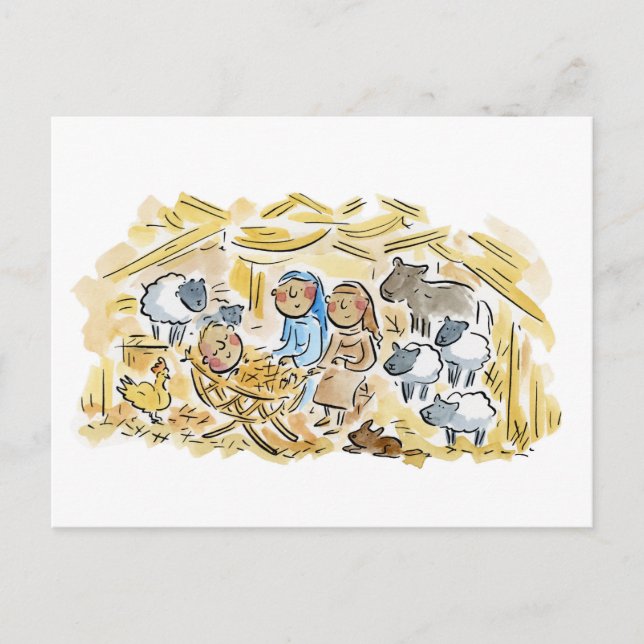 Nativity Scene Postcard (Front)