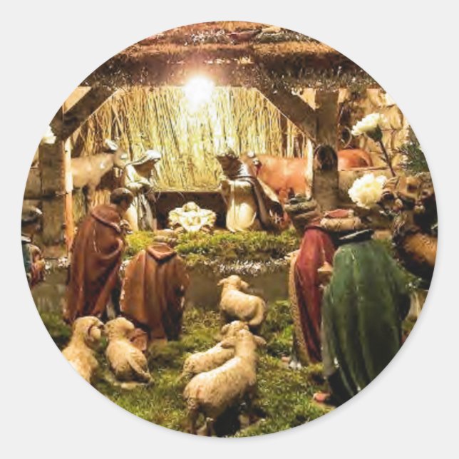 nativity scene sticker (Front)