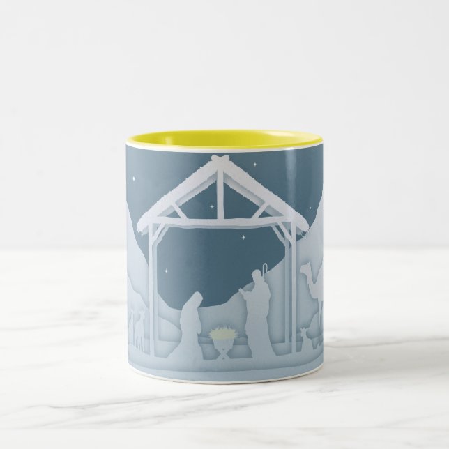Nativity Scene Two-Tone Coffee Mug (Center)