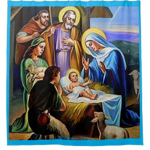 NATIVITY SHOWER CURTAIN #1