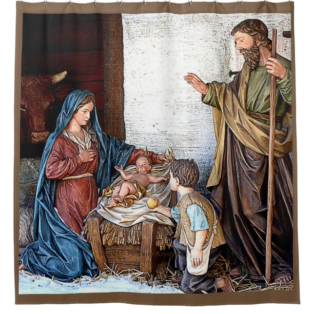 NATIVITY SHOWER CURTAIN #3 (Front)