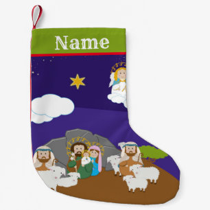 Nativity Small Christmas Stocking