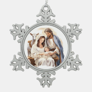 Nativity Snowflake Ornament