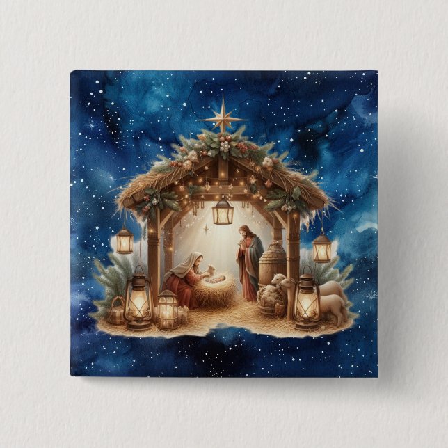 Nativity Square Button (Front)