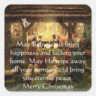 Nativity Square Sticker