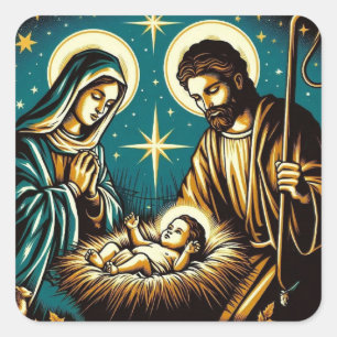 Nativity Square Sticker