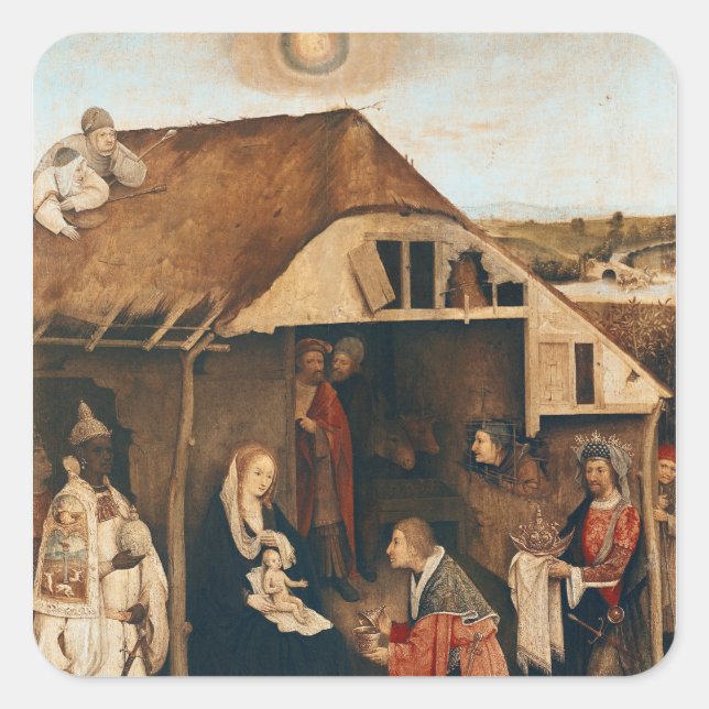 Nativity Square Sticker (Front)