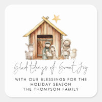 Nativity Stable Scene Tidings Great Joy