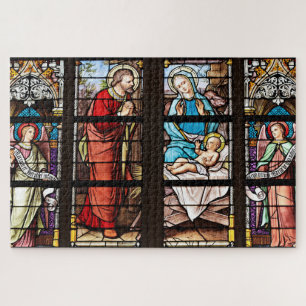 Nativity Stained Glass Jigsaw Puzzle