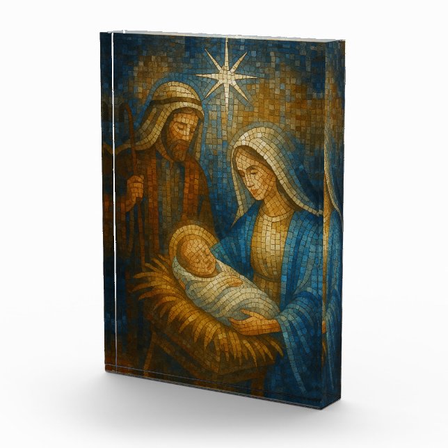 Nativity Stained Glass Mosaic | Holy Family  Photo Block (Right)