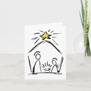 Nativity Star Greeting Card