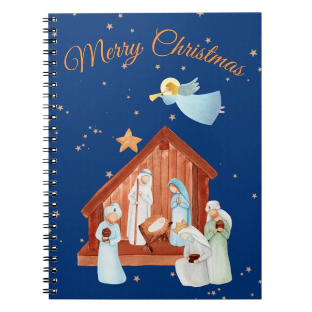 Nativity & Stars Notebook (Front)