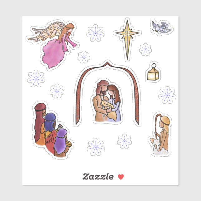 Nativity Stickers | (Sheet)