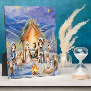 Nativity Tabletop Easel Plaque