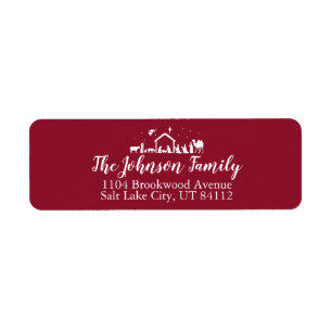 Nativity Themed Christmas Return Address Label