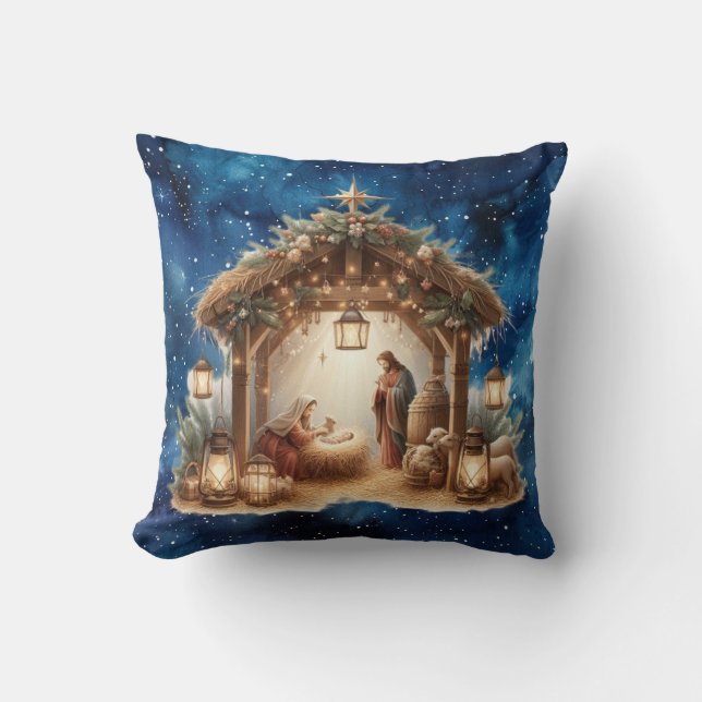 Nativity Throw Pillow (Front)