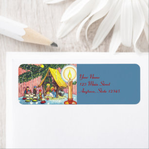 Nativity Under the Christmas Tree Address Labels