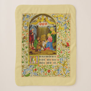Nativity Unto you is born this day Sherpa Blanket