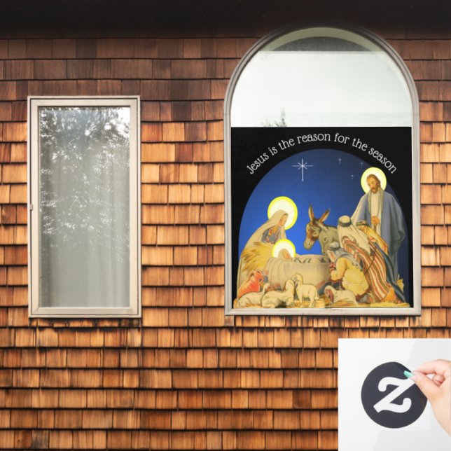 Nativity Window Cling (Home Window)