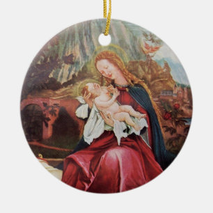 NATIVITY WITH ANGELS - MAGIC OF CHRISTMAS CERAMIC ORNAMENT